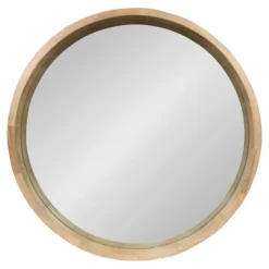 Round Natural Wood Hutton Mirror-Kirkland's Home Hot