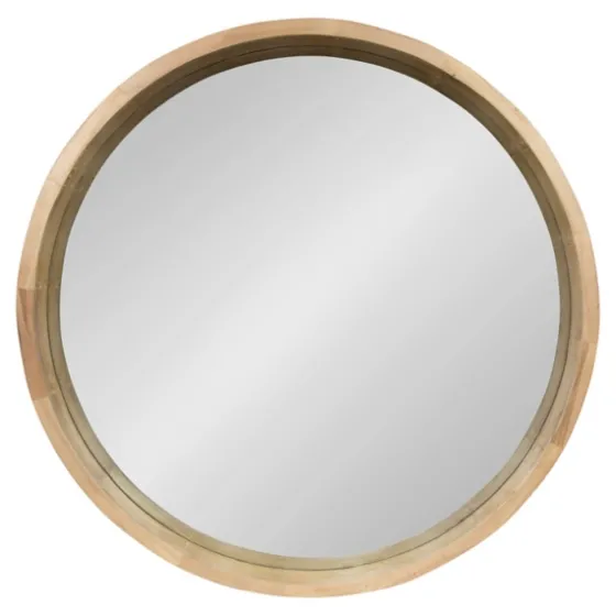 Round Natural Wood Hutton Mirror-Kirkland's Home Hot