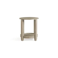Round Oak Wood Accent Table-Kirkland's Home Sale