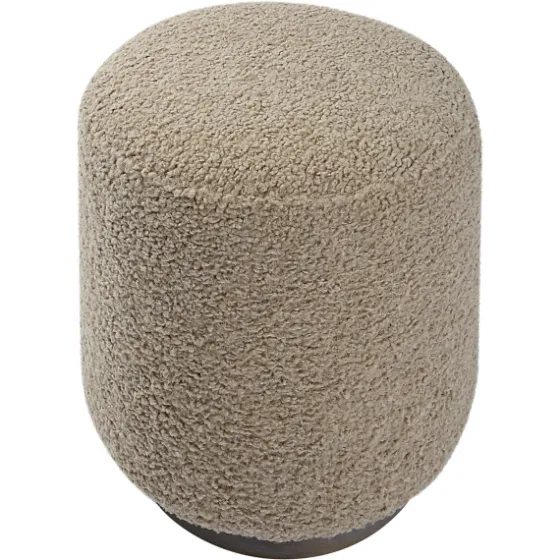 Round Oatmeal Boucle Ottoman-Kirkland's Home Best