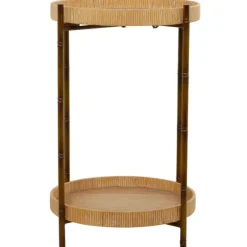 Round Rattan 2-Tier Side Table-Kirkland's Home Cheap