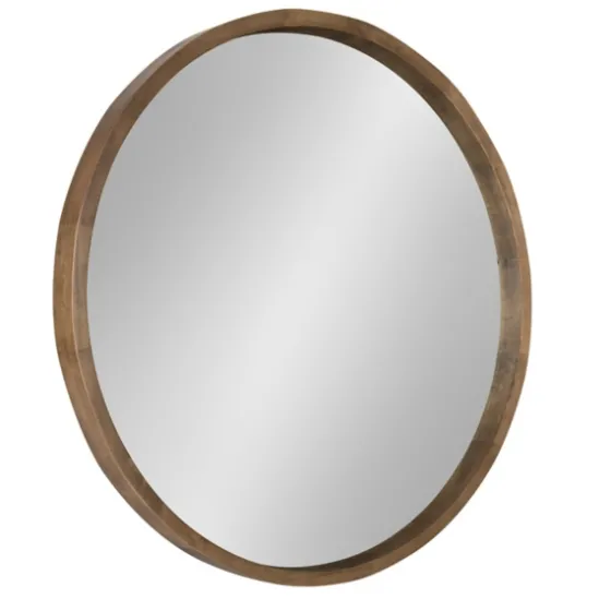 Round Rustic Wood Hutton Mirror-Kirkland's Home Hot