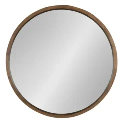 Round Rustic Wood Hutton Mirror-Kirkland's Home Hot