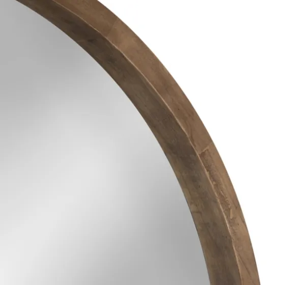 Round Rustic Wood Hutton Mirror-Kirkland's Home Hot