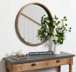 Round Rustic Wood Hutton Mirror-Kirkland's Home Hot