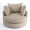 Round Sand Boucle Swivel Accent Chair-Kirkland's Home Hot