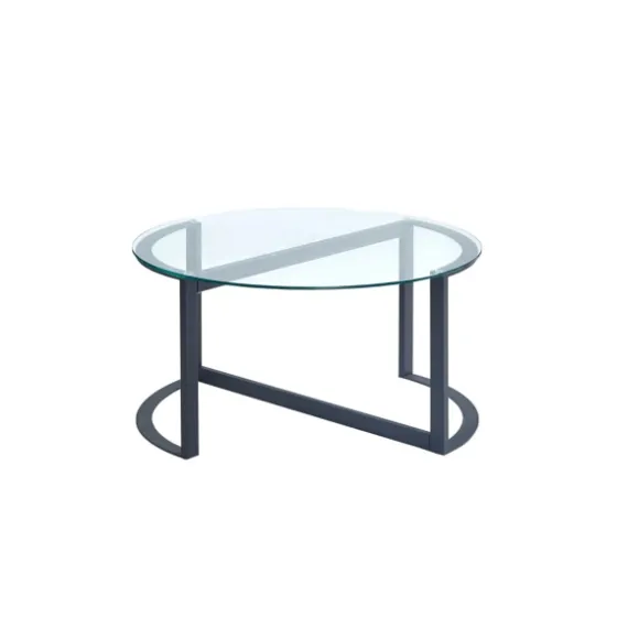 Round Tempered Glass Hourglass Base Coffee Table-Kirkland's Home Cheap
