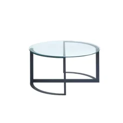 Round Tempered Glass Hourglass Base Coffee Table-Kirkland's Home Cheap