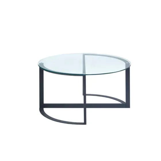 Round Tempered Glass Hourglass Base Coffee Table-Kirkland's Home Cheap