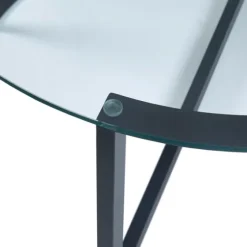 Round Tempered Glass Hourglass Base Coffee Table-Kirkland's Home Cheap