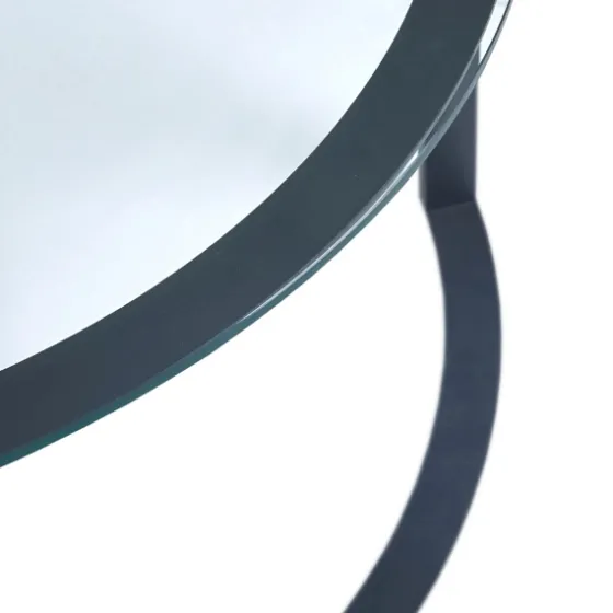 Round Tempered Glass Hourglass Base Coffee Table-Kirkland's Home Cheap