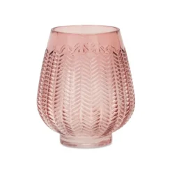 Round Textured Glass Vase, 6 In.-Kirkland's Home Clearance
