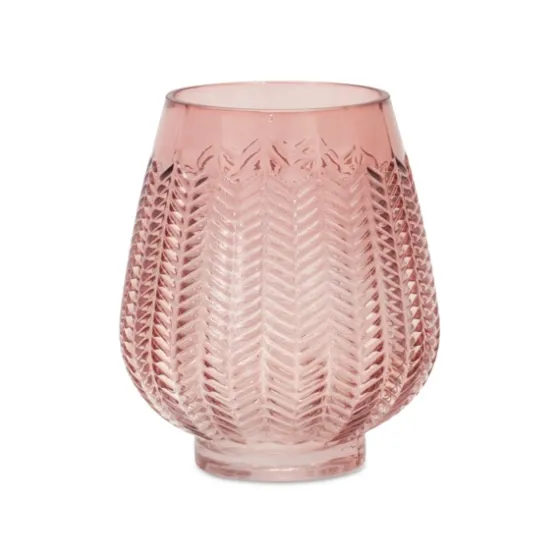 Round Textured Glass Vase, 6 In.-Kirkland's Home Clearance