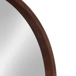 Round Walnut Wood Hutton Mirror-Kirkland's Home Discount