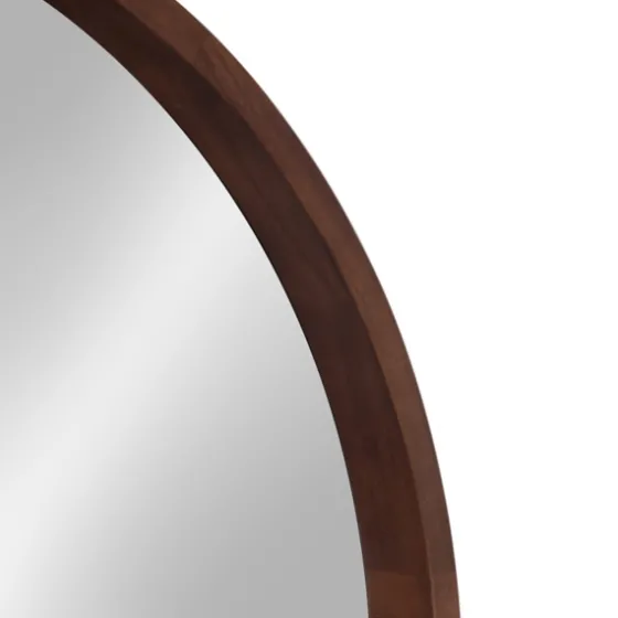 Round Walnut Wood Hutton Mirror-Kirkland's Home Discount