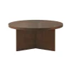 Round Walnut Wood Starburst Coffee Table-Kirkland's Home Fashion