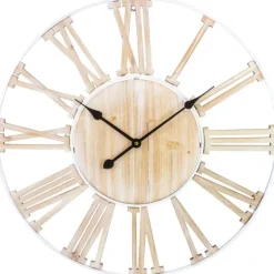 Round White Metal And Wood Wall Clock-Kirkland's Home Best