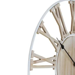 Round White Metal And Wood Wall Clock-Kirkland's Home Best