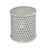 Round White Wood Lattice Accent Table-Kirkland's Home Sale