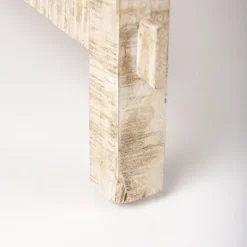 Round Whitewash Wood Modern Farmhouse Coffee Table-Kirkland's Home Hot