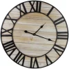 Round Whitewashed Metal Frame Wall Clock-Kirkland's Home Cheap