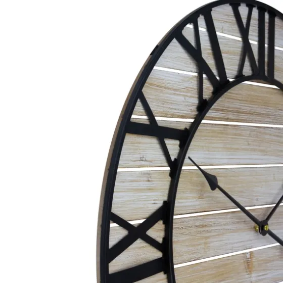 Round Whitewashed Metal Frame Wall Clock-Kirkland's Home Cheap