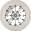 Round Whitewashed Vintage Wood And Metal Mirror-Kirkland's Home New