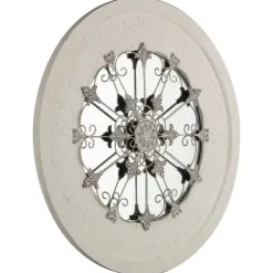 Round Whitewashed Vintage Wood And Metal Mirror-Kirkland's Home New
