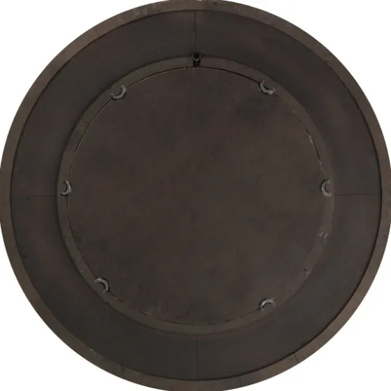 Round Whitewashed Vintage Wood And Metal Mirror-Kirkland's Home New