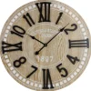Round Whitewashed Wood Wall Clock-Kirkland's Home New