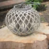 Round Willow Lantern With Glass Pillar-Kirkland's Home New