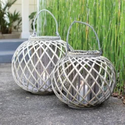 Round Willow Woven Lantern-Kirkland's Home Store
