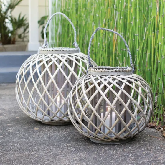 Round Willow Woven Lantern-Kirkland's Home Store