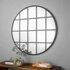 Round Windowpane Wall Mirror, 40 In.-Kirkland's Home Hot