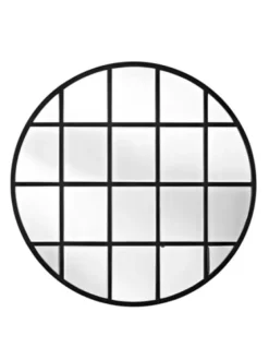 Round Windowpane Wall Mirror, 40 In.-Kirkland's Home Hot