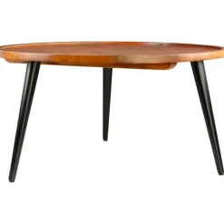 Round Wood And Metal Coffee Table-Kirkland's Home Online