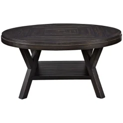 Round Wood Flared Base Coffee Table-Kirkland's Home Sale