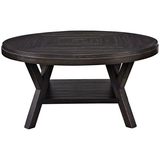 Round Wood Flared Base Coffee Table-Kirkland's Home Sale