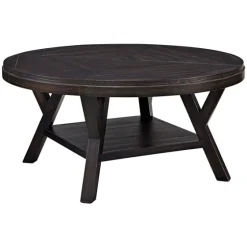 Round Wood Flared Base Coffee Table-Kirkland's Home Sale