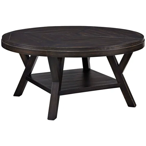 Round Wood Flared Base Coffee Table-Kirkland's Home Sale