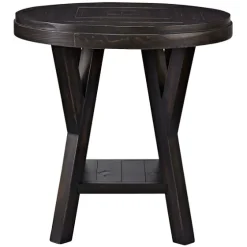 Round Wood Flared Base Side Table-Kirkland's Home Outlet