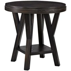 Round Wood Flared Base Side Table-Kirkland's Home Outlet