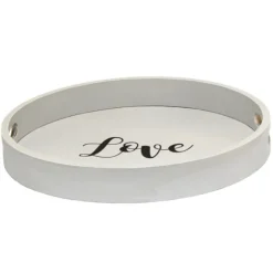 Round Wood Love Tray-Kirkland's Home Cheap