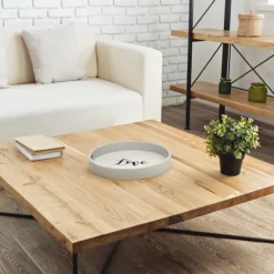 Round Wood Love Tray-Kirkland's Home Cheap