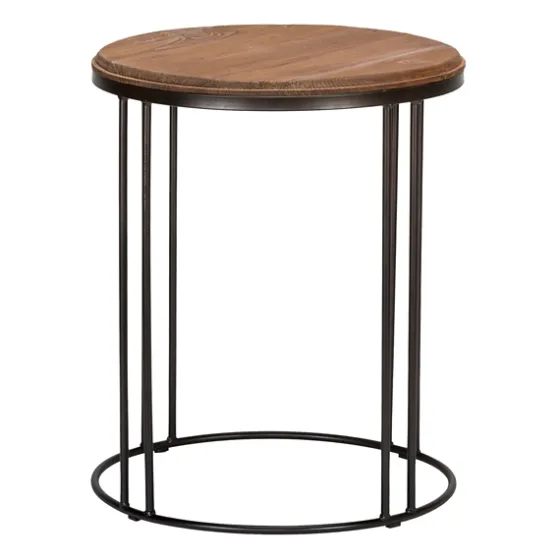 Round Wooden And Metal Baldwin Accent Table-Kirkland's Home Cheap