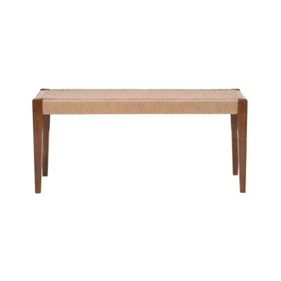 Rubberwood Handwoven Rope Bench-Kirkland's Home Hot