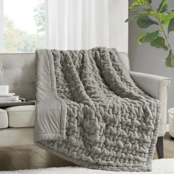 Ruched Faux Fur Throw-Kirkland's Home Best Sale