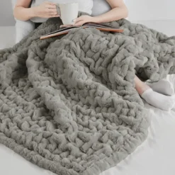 Ruched Faux Fur Throw-Kirkland's Home Best Sale