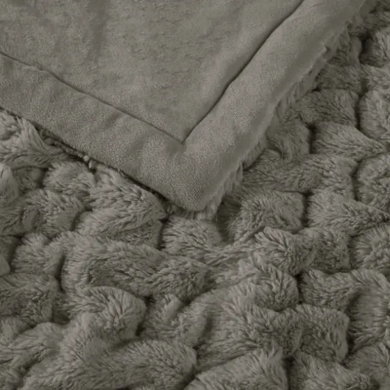 Ruched Faux Fur Throw-Kirkland's Home Best Sale