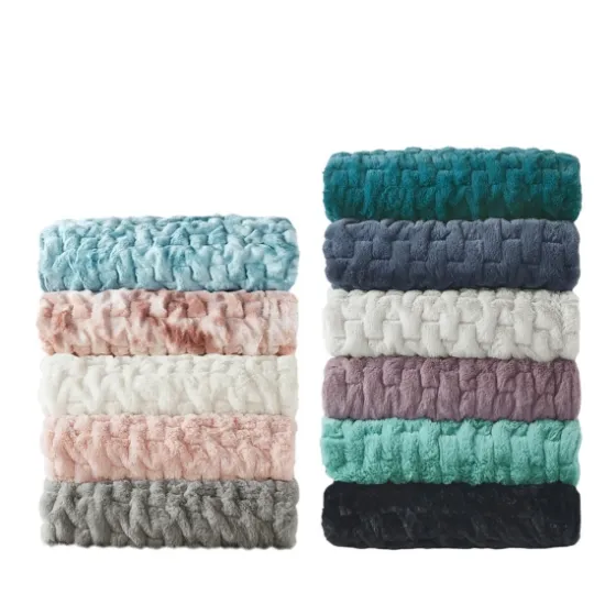 Ruched Faux Fur Throw-Kirkland's Home Best Sale